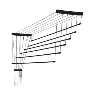 Kadax - Deckenwäschetrockner, Wäschetrockner Für Die Decke 6x150/schwarz