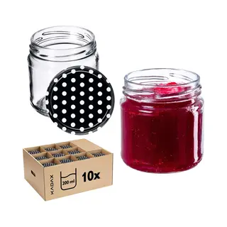 Kadax - Kleine Einmachgläser 200 Ml, Marmeladengläser, Fi66 Mm, Minigläser Für Honig Und Gewürze, Luft