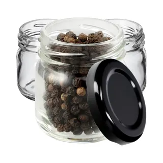 Kadax 10er-set Weck-minigläser - 40 Ml - Mit Schraubdeckel - Zum Probieren, Marmelade, Honig - Rund
