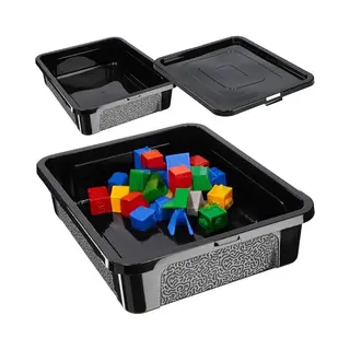 Kadax Rechteckige Aufbewahrungsbox Mit Deckel, Aufbewahrungsbehälter, Stapelbehälter, Plastikbox, Kunststoffbox, Platzsparende Aufbewahrungskiste