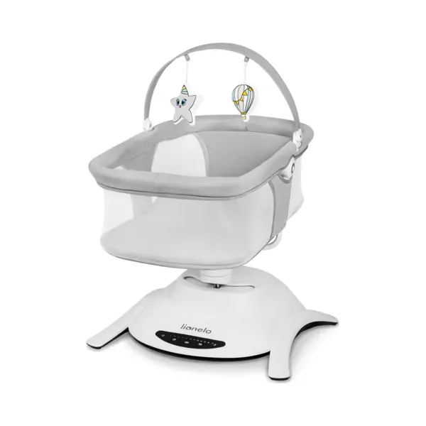 Lionelo Bella Set 2-in-1 Elektrische Babywippe Mit Babywanne 360o Für Babys Bis 9 Kg, Verstellbare Rückenlehne, 5 Schaukelgeschwindigkeiten thumbnail