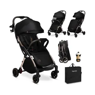 Lionelo Kinder-Buggy Julie One, Fußdecke, Getränkehalter, bis 22KG [Airline-Gepäck]