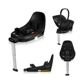 Lionelo Moxie I-Size Base Kindersitzbasis Für Moxie I-Size, Moxie Next, Isofix Und Stützfuß, Clip-on-Montage, Anzeige Für Korrekten Einbau