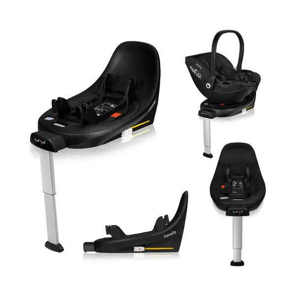 Lionelo Moxie I-Size Base Kindersitzbasis Für Moxie I-Size, Moxie Next, Isofix Und Stützfuß, Clip-on-Montage, Anzeige Für Korrekten Einbau thumbnail