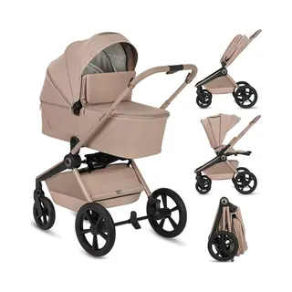 Lionelo Freya 2in1 Kinderwagen – Reiswieg & Wandelwagen – Vanaf Geboorte Tot 22 Kg – Premium Buggy - Pu-Wielen Met Vering – Voor- &