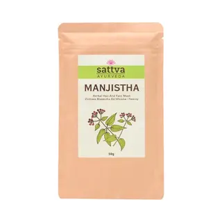 Sattva Ayurveda, Gezichtsmaskers, Manjistha Gezichts- En Haarmasker 50 G - Sattva