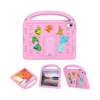 EtuiTab Kids Armor - Apple IPad 10.9/11 Gen - Roze - Silikon - Bescherming Met Standaard