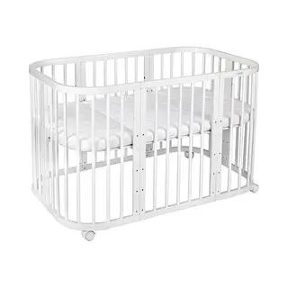 Waldin Babybett Mobiles Babybett Aus Holz 7in1 Mit Matratze, Mitwachsend