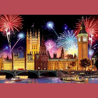 Hq Kites & Designs Usa Wooden City London By Night L Legpuzzel 300 stuk(s) Stad