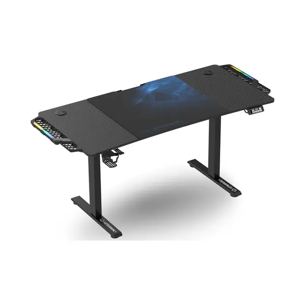 Ultradesk - Level V2 Höhenverstellbarer Schreibtisch - Elektrischer Computertisch - 140x68 Cm, Für Gaming, Büro, Homeoffice - Set Mit Xl-Mauspad, thumbnail
