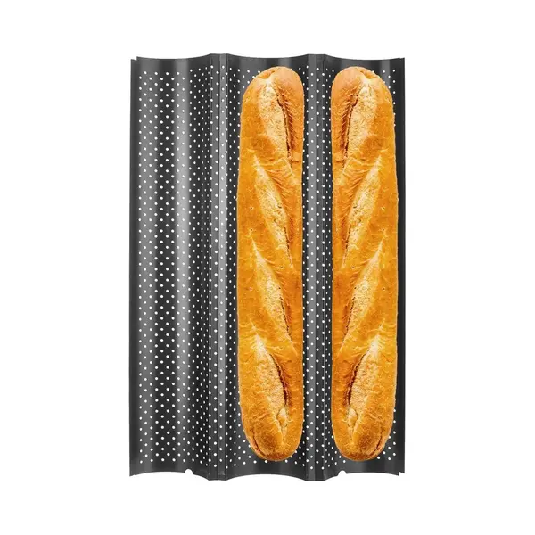 orion group Baguette Bakplaat Edelstaal 38 Cm - Baguettebakplaat - Bakvorm - Broodbakvorm - Hot Dog-Broodjes thumbnail
