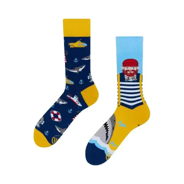 Many Mornings Unisex Sokken - Fishers Tale - Unisex - Maat, 35 - 38 thumbnail