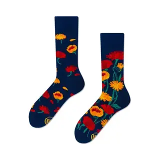 Many Mornings Ungleiche Socken Lustiges Design Größe 43-46 Blumen-Motiv Bunte Lustige Damensocken Herrsensocken Mit Pflanzenmotiven