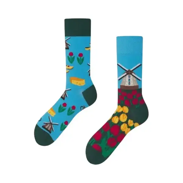 Many Mornings Unisex Sokken - Dutch Tulips - Unisex - Maat, 35 - 38 thumbnail