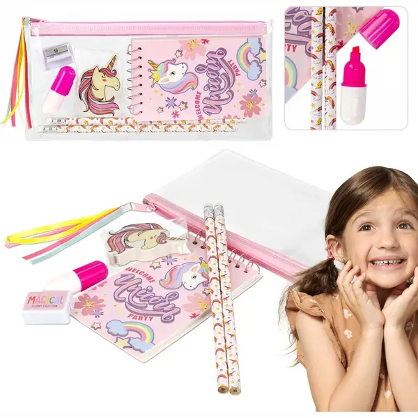 sarcia.eu Eenhoorn Schoolset Voor Meisjes, Pennenzak Met Accessoires thumbnail