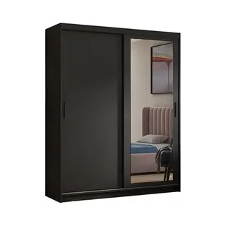 Margaret Hadas24 Henry Penderie Avec Miroir, Organiseur, Armoire Multi-usages, à Portes Coulissantes, Penderie, Penderie, Armoire à Portes