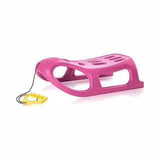 Prosperplast Pink Plastic Sledge Little Seal Eith Metal Runners And Rope