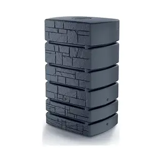 Prosperplast Tower Stone 500L Water Collection Barrel, Dimensions (mm) 775 X 583 X 1300, Colour, Anthracite
