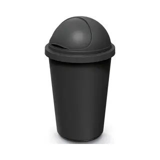 Keden Ronde Vuilnisbak - Schuifdeksel 50l 70x40cm - Zwart