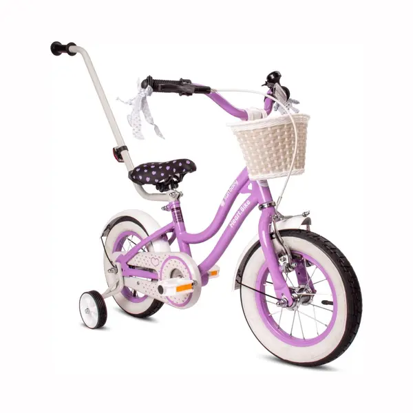 Sun Baby MĂ€dchenfahrrad 12 Zoll RadgröĂe Heart Bike Zur Auswahl, Mit Abnehmbarer Schubstange, Kinderfahrrad FĂŒr MĂ€dchen Von 2 Bis 6 Jahre (Lila, thumbnail