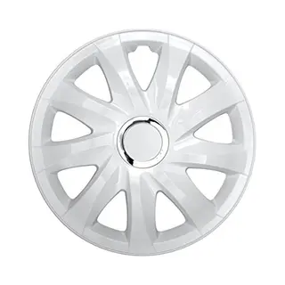 Nrm Universal Wheel Trims Drift White 14", Set 4 Pieces