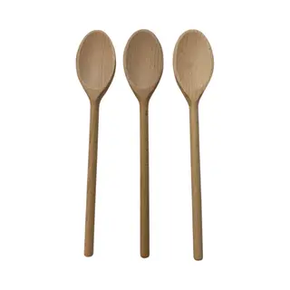 Houten Lepel - Pollepel - Kooklepel - Set Van 3 Stuks - 30 Cm - Beukenhout