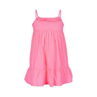 sarcia.eu Roze En Neon Meisjesjurk Met Stippen