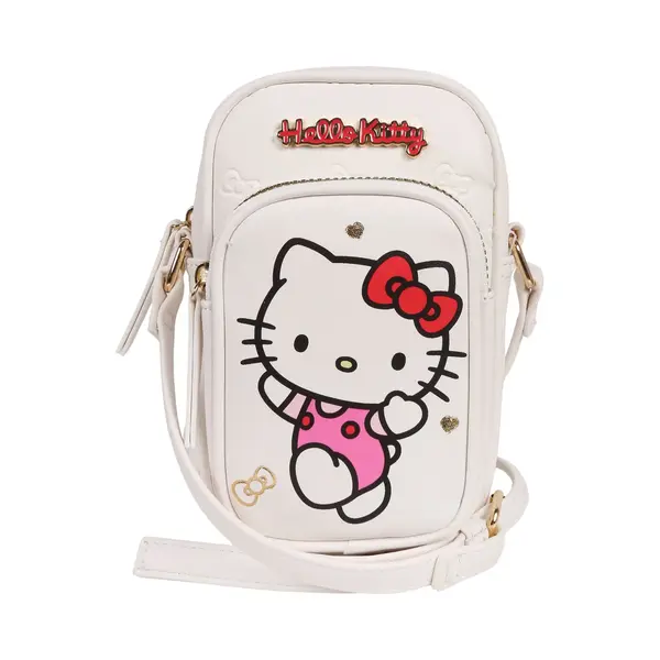 sarcia.eu Hello Kitty Sachet, Small Handbag With Adjustable Strap, Mini Handbag, White 18x6x12 Cm thumbnail