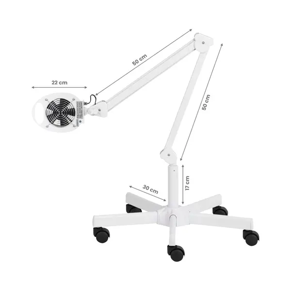 Professionele Pedicure & Nagel Stofafzuiger Pantograaf – Momo 6606 – 20W – Op Statief – Met Lange Armen – Wit – Ce-Gecertificeerd thumbnail