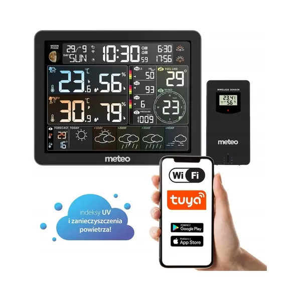 Ty Wifi-Wetterstation + Luftverschmutzungsmessgerät, Weerstation thumbnail