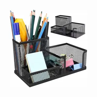Bureau Organizer - Pennenbakje - Pennenhouder - Desk - Metaal - Zwart