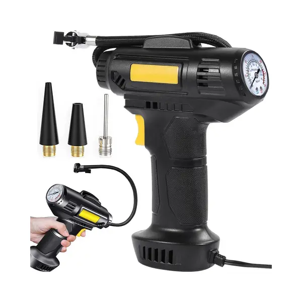 Verk Group Luftpumpe Autokompressor 12V 120W Reifenfüllpistole Bis 10 Bar Mit Led thumbnail