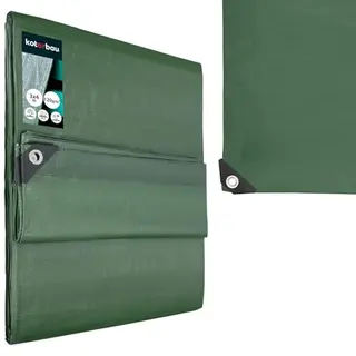 Kotarbau® Plane - 120 G/m2 - Abdeckplane - 3 X 4 M - Schutzplane - Stark & Dick - Universal - Wasserdicht - Olivgrün