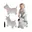Hond - grijs met sjaal