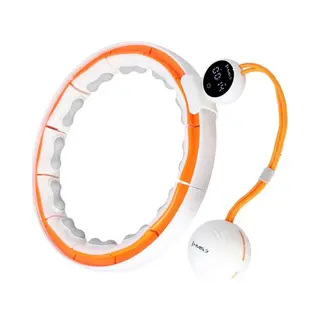 Hms Hhm Serie - Fitness Hula Hoop - Magnetisch - Witte/Oranje - Met Tpe Wipustkami En Obciążeniem