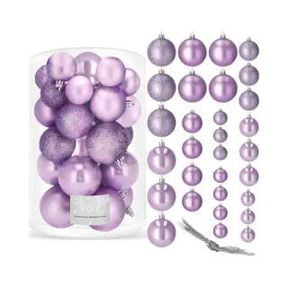 Springos Kerstballen | 30 Stuks | 6 Cm | Paars
