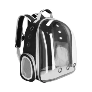 Springos Rugzak Voor Huisdieren - Reisrugzak - Draagtas - Transporttas - Huisdieren - Kat - 40 X 32 X 22 Cm - Grijs