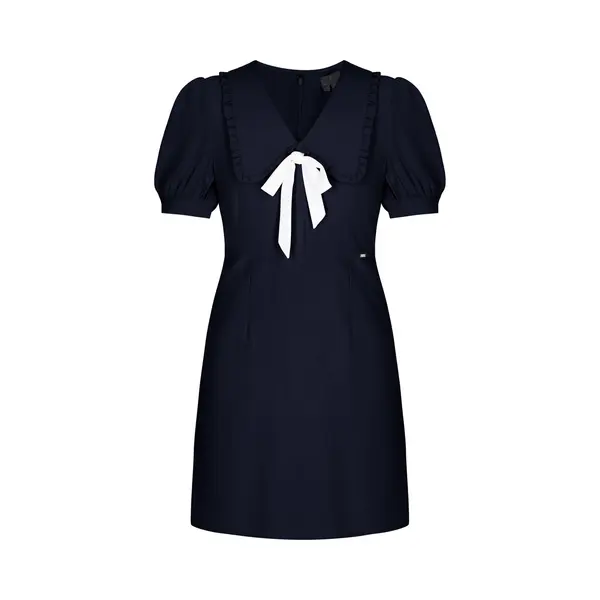 DreiMaster Klassik Jurk Navy / Wit thumbnail