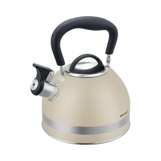 King Hoff Kinghoff Wasserkessel 1.8L Aus Edelstahl, Pfeifkessel Induktion, Klein Flötenkessel, Teekessel Mit Einklappgriff, Wasserkocher Für Alle Kochplatten,