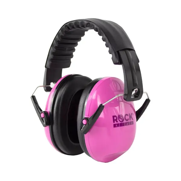 Rock Safety Gehoorbescherming Kinderen Roze – 27dB Gehoorbeschermers Kind - Dempt Harde Geluiden – Oorkappen Roze thumbnail