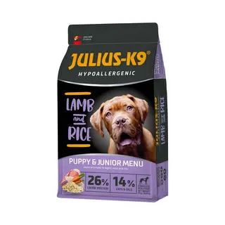 Julius K9 Julius-K9 Puppy/Junior – Hypoallergeen Hondenvoer Met Lam – Hondenbrokken Voor Pups En Jonge Honden Tot 1 Jaar Met Gevoelige Spijsvertering –