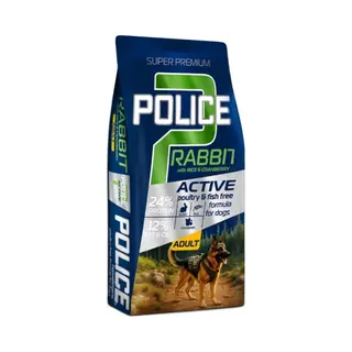 panzi pet Fit Active Burstin' out Panzi Police - Hypoallergeneen Hondenvoer – Hondenbrokken – Kipvrij – Konijn, Veenbes & Rijst – Adult - 15kg