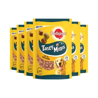6x Pedigree Hondensnacks Tasty Mini's Chewy Cubes 130 Gr