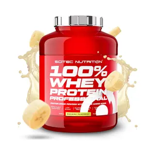 Scitec Nutrition® - 100% Whey Protein Professional (2350 Gram - Banana) - Banaan - 78 Eiwitshakes - Premium Proteine Poeder - Eiwitpoeder Met