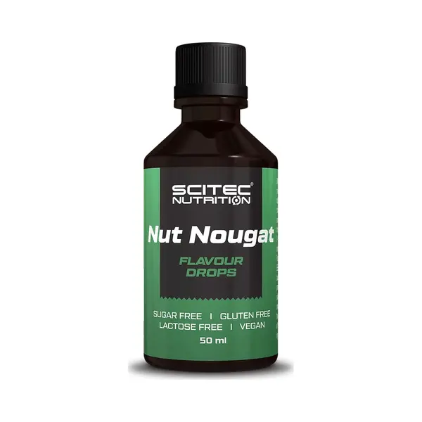 Scitec Nutrition® - Flavour Drops (50 Ml - Nut Nougat) - Nougat - ± 100 Doseringen - Smaakdruppels - Zonder Calorieën, Suiker, Vet Of Koolhydraten thumbnail
