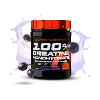 Scitec Nutrition 100% Creatine Monohydrate – Vegan – 3g Per Serving – Performance Boost For High-Intensity Workouts – 300 G, Blue Grape