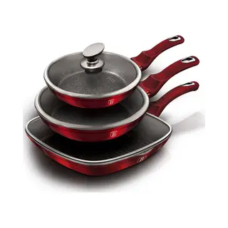 BerlingerHaus Berlinger Haus 6189 - 6-delige Pannenset - Metallic Line - Burgundy Editie