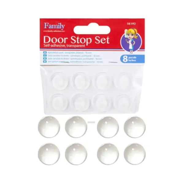 Family Pound Deurstoppers Zelfklevend Transparant - 8x - 18mm - Stootdopjes - Stootdoppen - Anti Slip Dopjes - Muurbescherming - Deurbescherming - Soft Close Kast thumbnail
