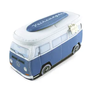 Brisa Vw Collection - Volkswagen Neoprene Universal Makeup Cosmetics Toiletry Travel Pharmacy Bag In T2 Bus Design (Blue & White/Small)