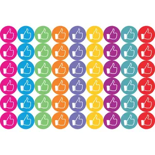 Allemaalstickersenzo Beloningsstickers Duimpjes Omhoog - 270 Stickers 19 Mm - 5 Stickervellen